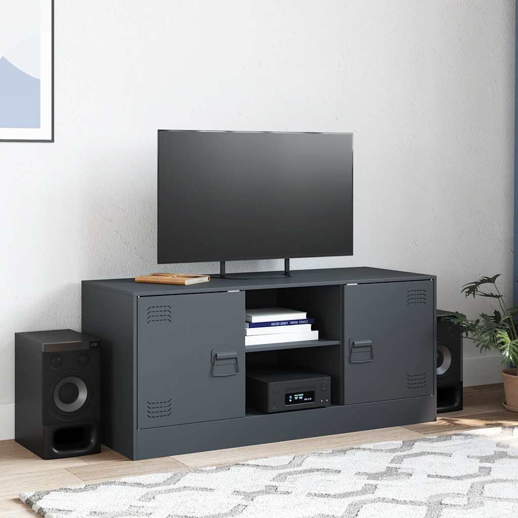 Mobile Porta TV-Mobile per TV-Credenza TV Antracite 99x39x44 cm in Acciaio 613700