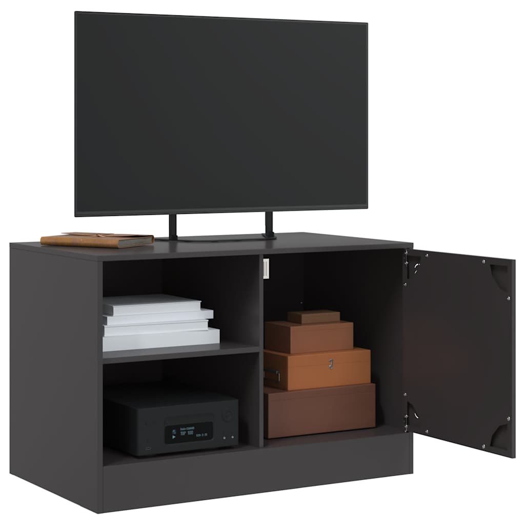 Mobile TV Nero 67x39x44 cm in Acciaio 841691