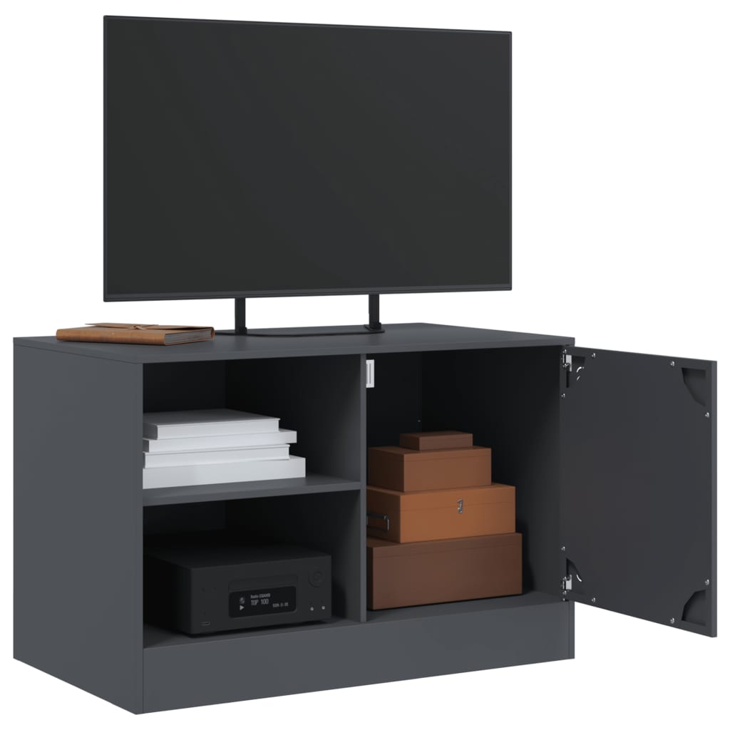 Mobile TV-Credenza TV-Console TV Antracite 67x39x44 cm in Acciaio 671110