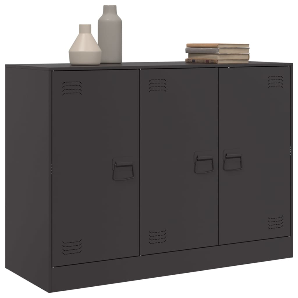 Credenza Nera 99x39x73 cm in Acciaio 841721