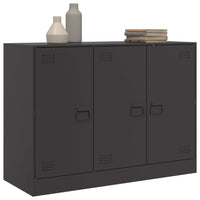 Credenza Nera 99x39x73 cm in Acciaio 841721
