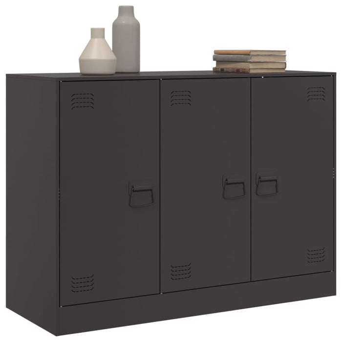 Credenza Nera 99x39x73 cm in Acciaio 841721