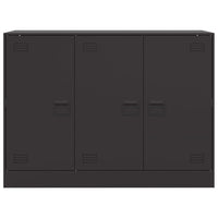 Credenza-Buffet-Armadio da cucina Nera 99x39x73 cm in Acciaio 809294
