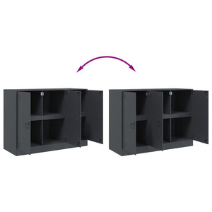 Credenza Antracite 99x39x73 cm in Acciaio 841723