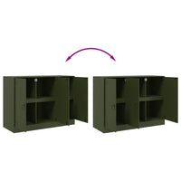 Credenza Verde Oliva 99x39x73 cm in Acciaio 841725