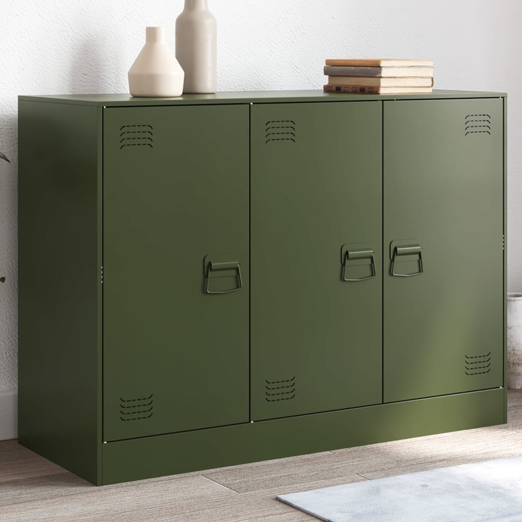 Credenza Verde Oliva 99x39x73 cm in Acciaio 841725