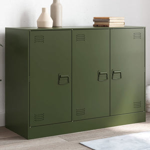 Credenza Verde Oliva 99x39x73 cm in Acciaio 841725