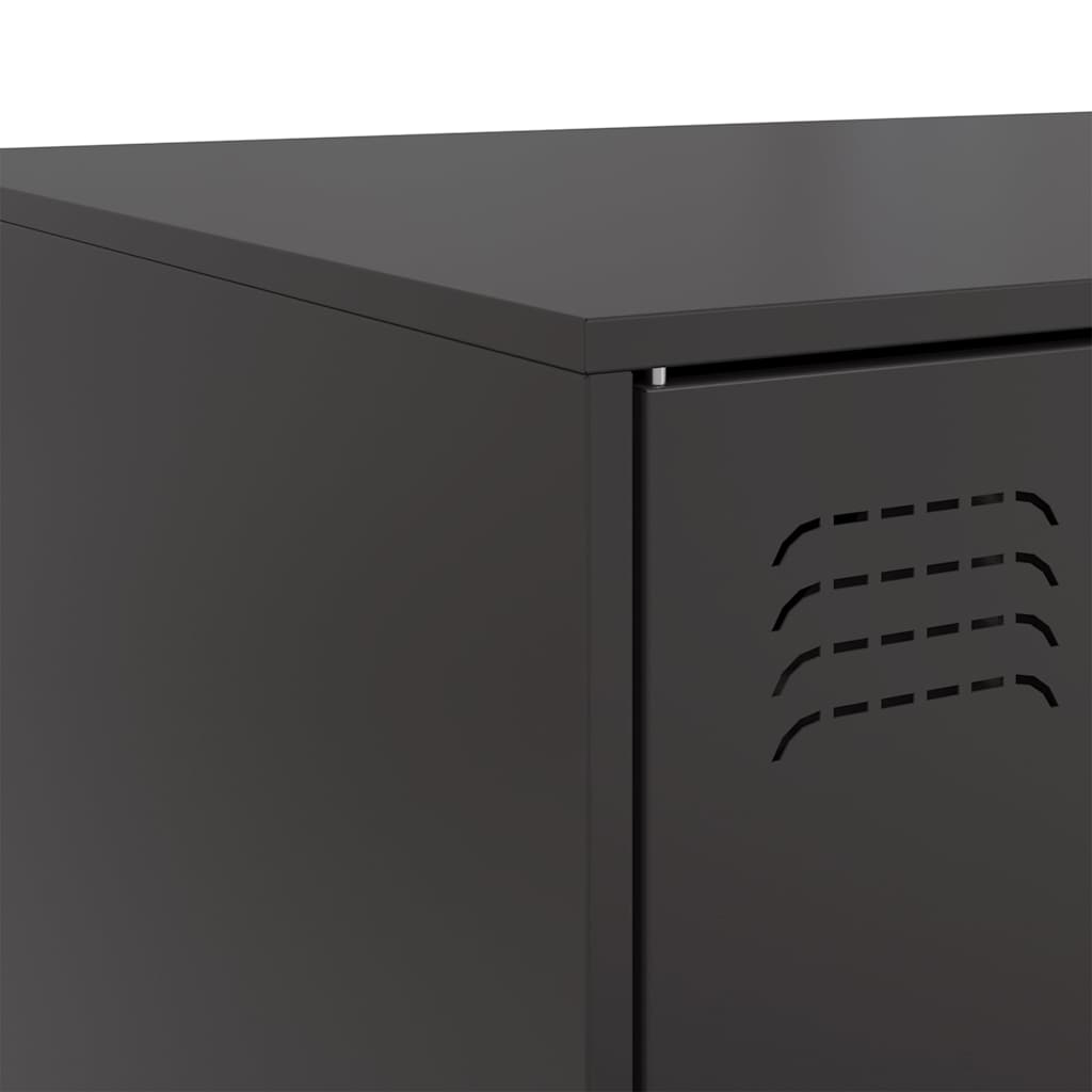 Tavolino da Salotto Nero 67x50x44 cm in Acciaio 841727