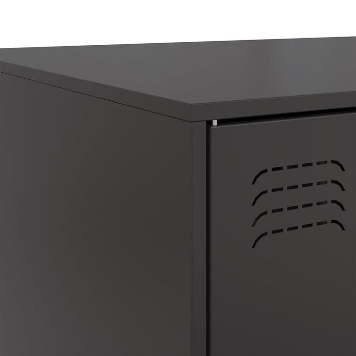 Tavolino da Salotto Nero 67x50x44 cm in Acciaio 841727