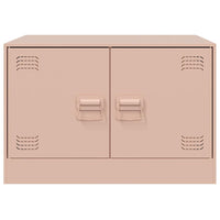 Tavolino da Salotto Rosa 67x50x44 cm in Acciaio 841728