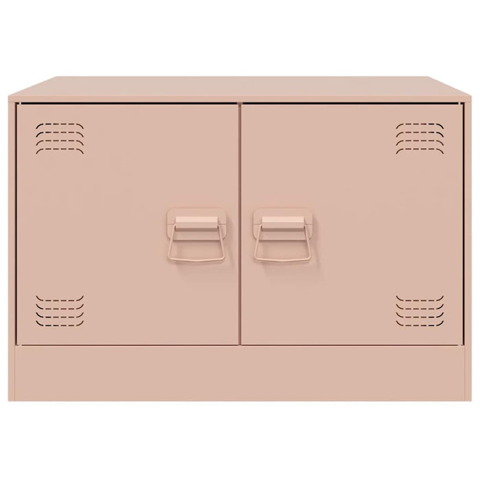 Tavolino da Salotto Rosa 67x50x44 cm in Acciaio 841728