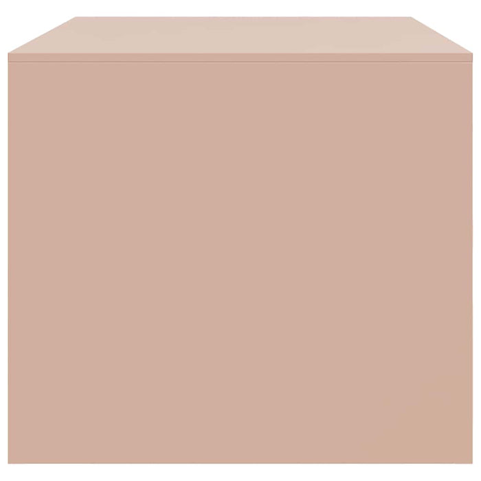 Tavolino da Salotto Rosa 67x50x44 cm in Acciaio 841728