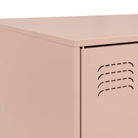 Tavolino da Salotto Rosa 67x50x44 cm in Acciaio 841728