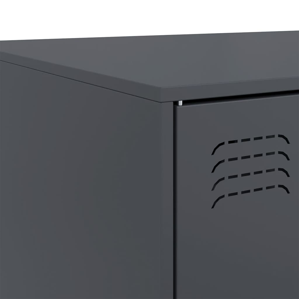 Tavolino da Salotto Antracite 67x50x44 cm in Acciaio 841729