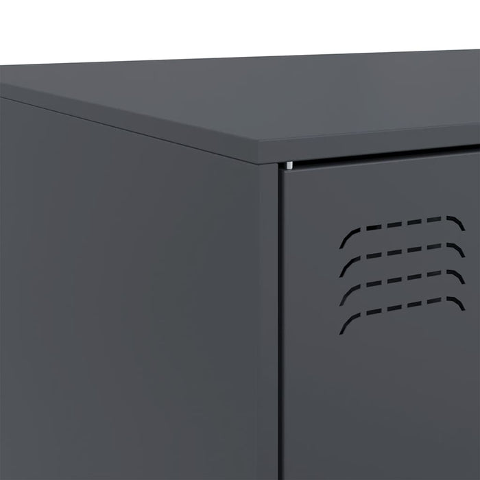 Tavolino da Salotto Antracite 67x50x44 cm in Acciaio 841729