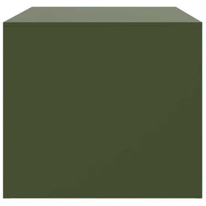 Tavolino da Salotto Verde Oliva 67x50x44 cm in Acciaio 841731
