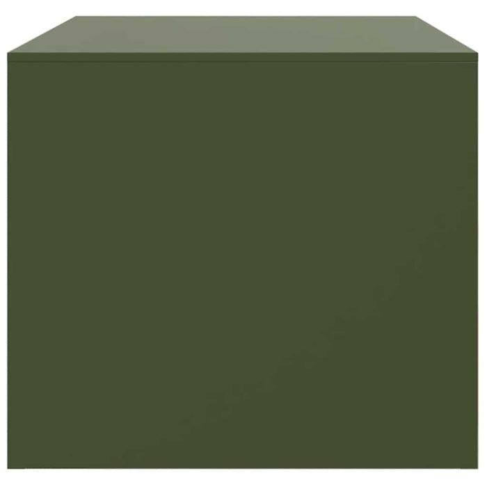 Tavolino da Salotto Verde Oliva 67x50x44 cm in Acciaio 841731