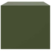 Tavolino da Salotto Verde Oliva 67x50x44 cm in Acciaio 841731