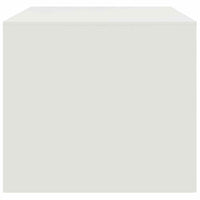 Tavolino da Salotto Bianco 67x50x44 cm in Acciaio