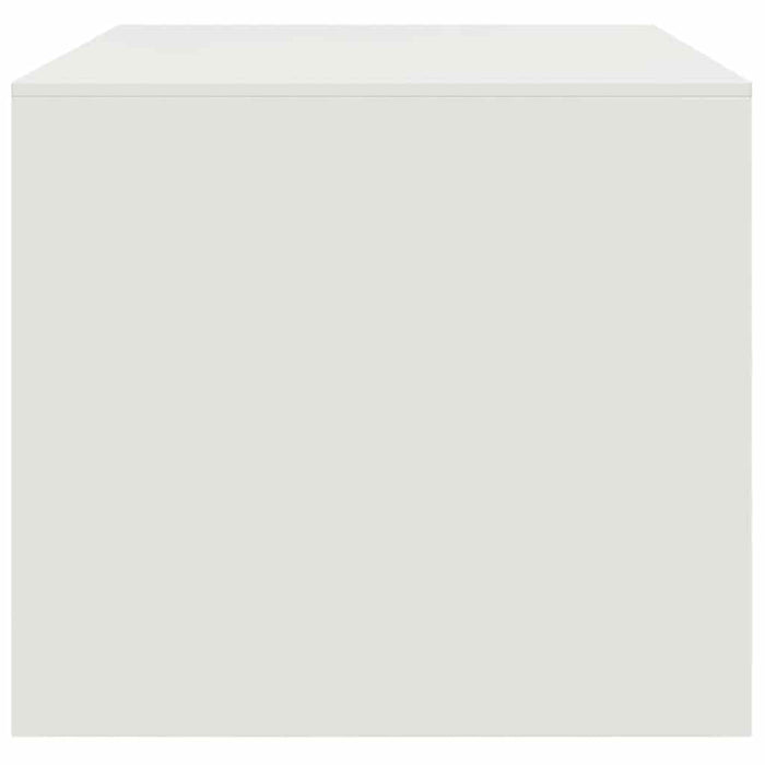 Tavolino da Salotto Bianco 67x50x44 cm in Acciaio