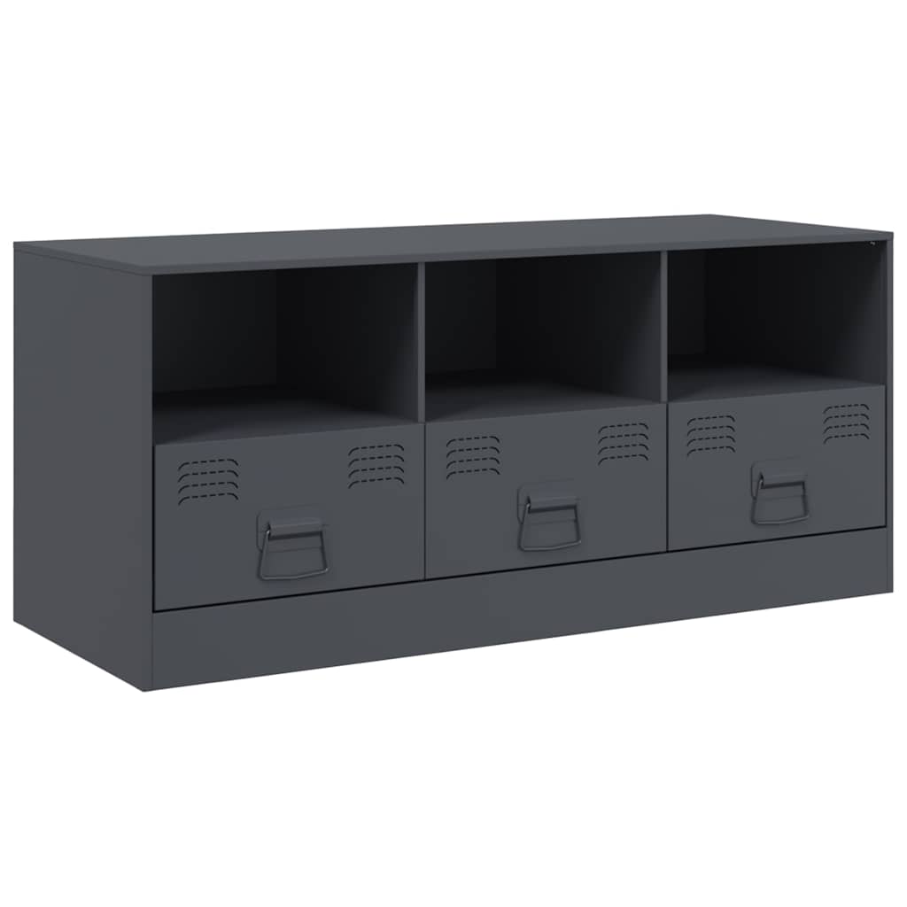 Mobile Porta TV-Mobile per TV-Credenza TV Antracite 99x39x44 cm in Acciaio 656383