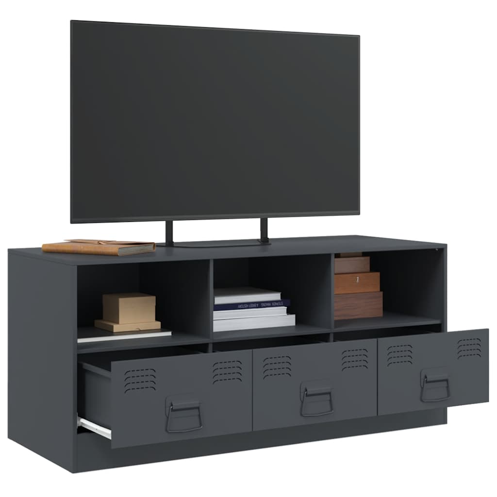 Mobile Porta TV-Mobile per TV-Credenza TV Antracite 99x39x44 cm in Acciaio 656383