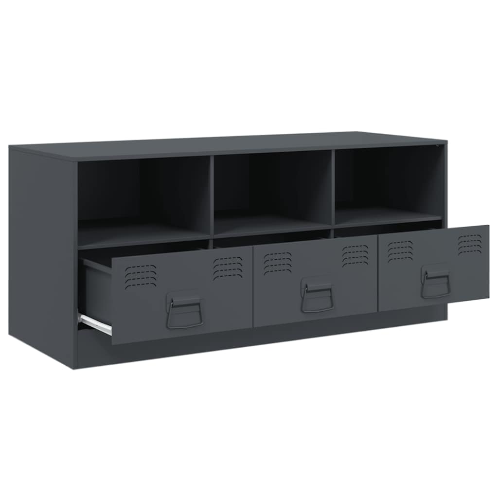 Mobile Porta TV-Mobile per TV-Credenza TV Antracite 99x39x44 cm in Acciaio 656383