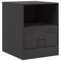 Comodino Nero 34,5x39x44 cm in Acciaio 841751
