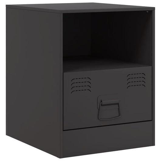 Comodino Nero 34,5x39x44 cm in Acciaio 841751