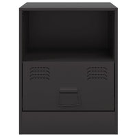 Comodino Nero 34,5x39x44 cm in Acciaio 841751