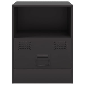 Comodino Nero 34,5x39x44 cm in Acciaio 841751