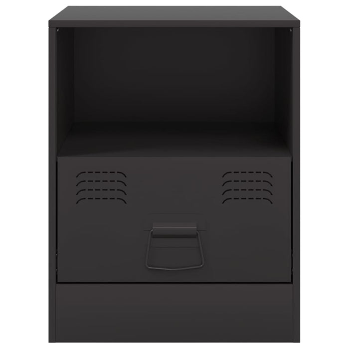 Comodino Nero 34,5x39x44 cm in Acciaio 841751