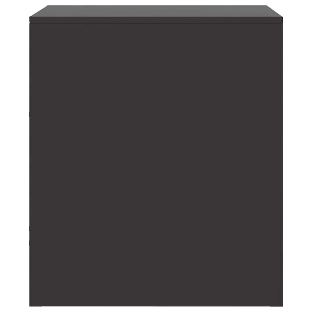 Comodino Nero 34,5x39x44 cm in Acciaio 841751