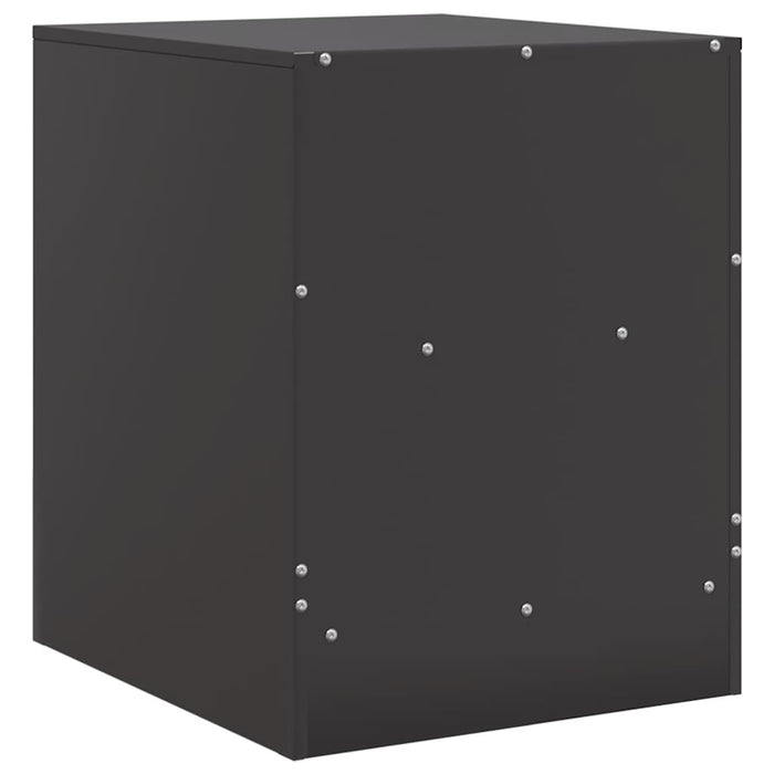 Comodino Nero 34,5x39x44 cm in Acciaio 841751