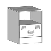 Comodini 2 pz Neri 34,5x39x44 cm in Acciaio 841752