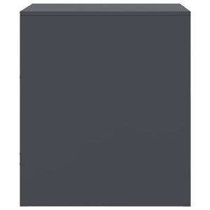 Comodino Antracite 34,5x39x44 cm in Acciaio 841755