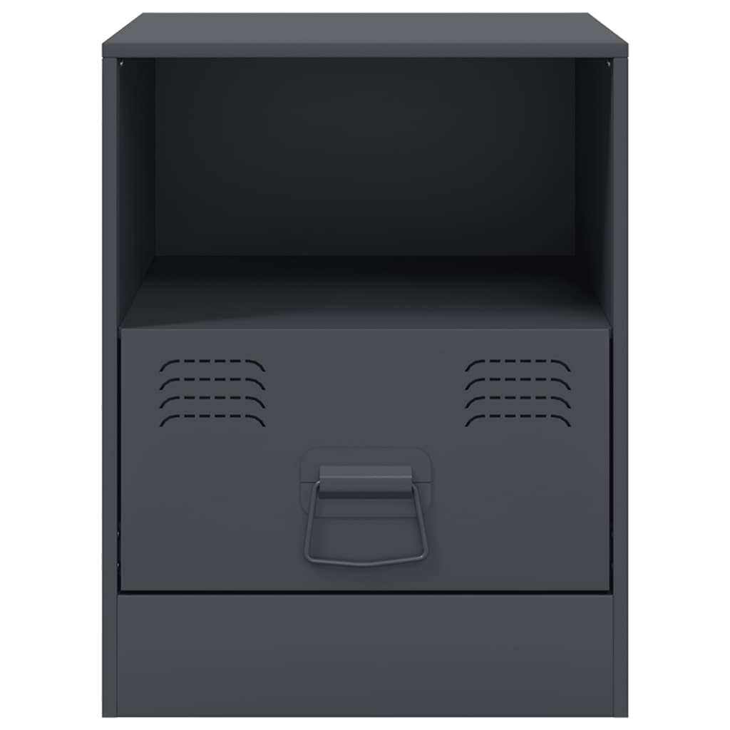 Comodini 2 pz Antracite 34,5x39x44 cm in Acciaio 841756