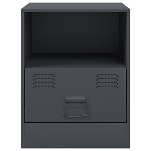 Comodini 2 pz Antracite 34,5x39x44 cm in Acciaio 841756