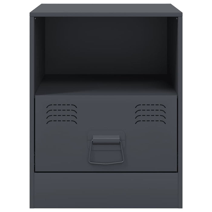 Comodini 2 pz Antracite 34,5x39x44 cm in Acciaio 841756