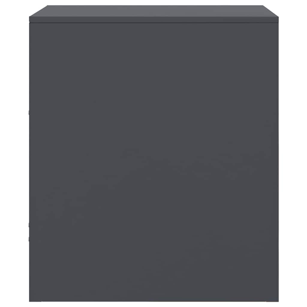 Comodini 2 pz Antracite 34,5x39x44 cm in Acciaio 841756