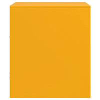 Comodini 2 pz Giallo Senape 34,5x39x44 cm in Acciaio 841758