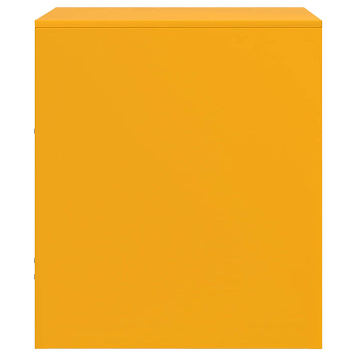 Comodini 2 pz Giallo Senape 34,5x39x44 cm in Acciaio 841758
