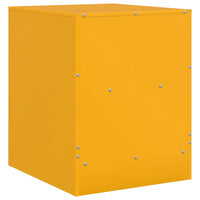 Comodini 2 pz Giallo Senape 34,5x39x44 cm in Acciaio 841758