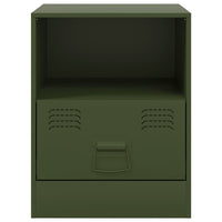 Comodini 2 pz Verde Oliva 34,5x39x44 cm in Acciaio 841760