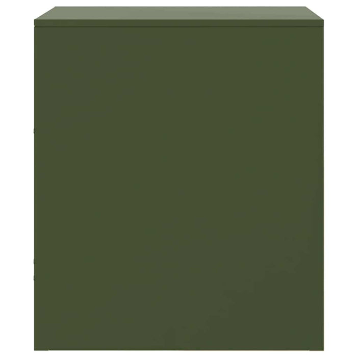 Comodini 2 pz Verde Oliva 34,5x39x44 cm in Acciaio 841760