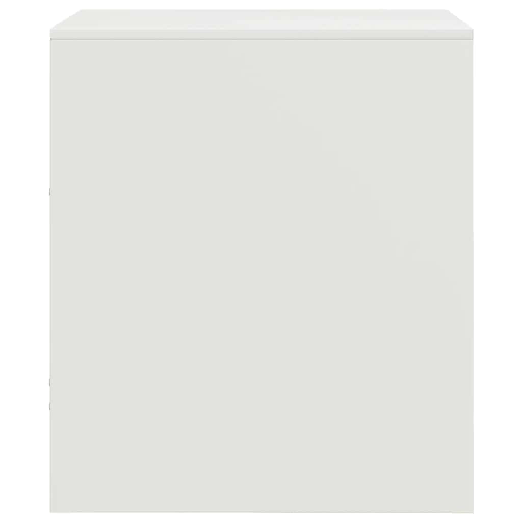 Comodino Bianco 34,5x39x44 cm in Acciaio 841761