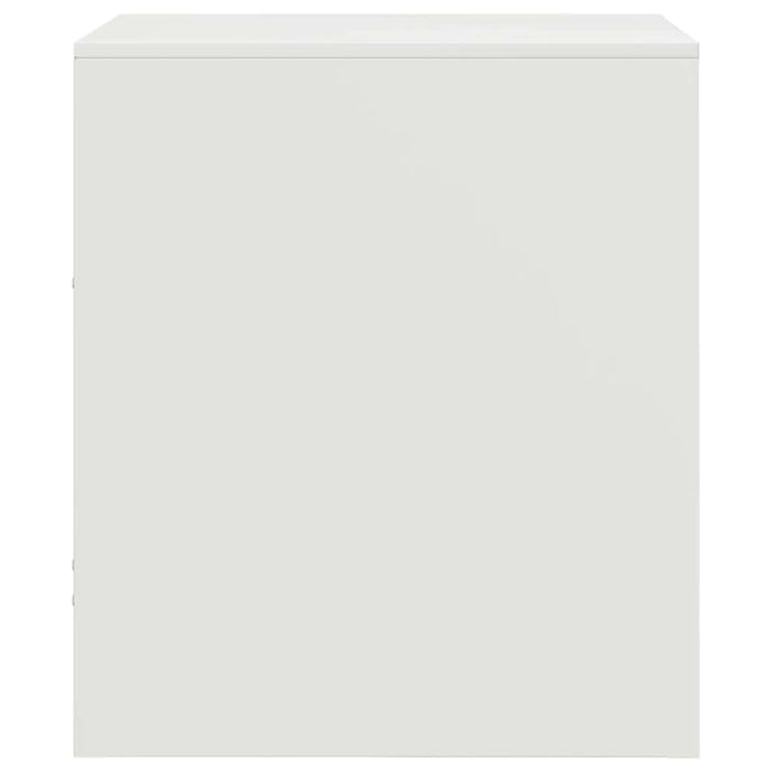 Comodino Bianco 34,5x39x44 cm in Acciaio 841761