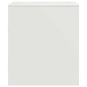 Comodino-Tavolino da notte Bianco 34,5x39x44 cm in Acciaio 303455