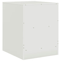 Comodino Bianco 34,5x39x44 cm in Acciaio 841761