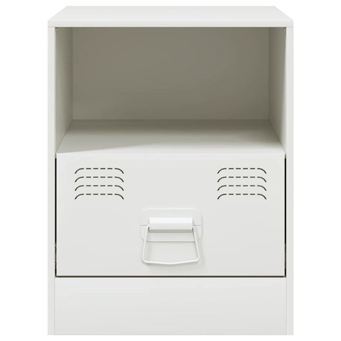 Comodini 2 pz Bianchi 34,5x39x44 cm in Acciaio 841762